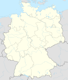 Deutschlandkarte, Position der Stadt Buchloe hervorgehoben